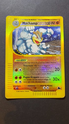 Pokemon SKYRIDGE - #16/144 Machamp - Reverse Holo - ITALIAN - Moderately Played