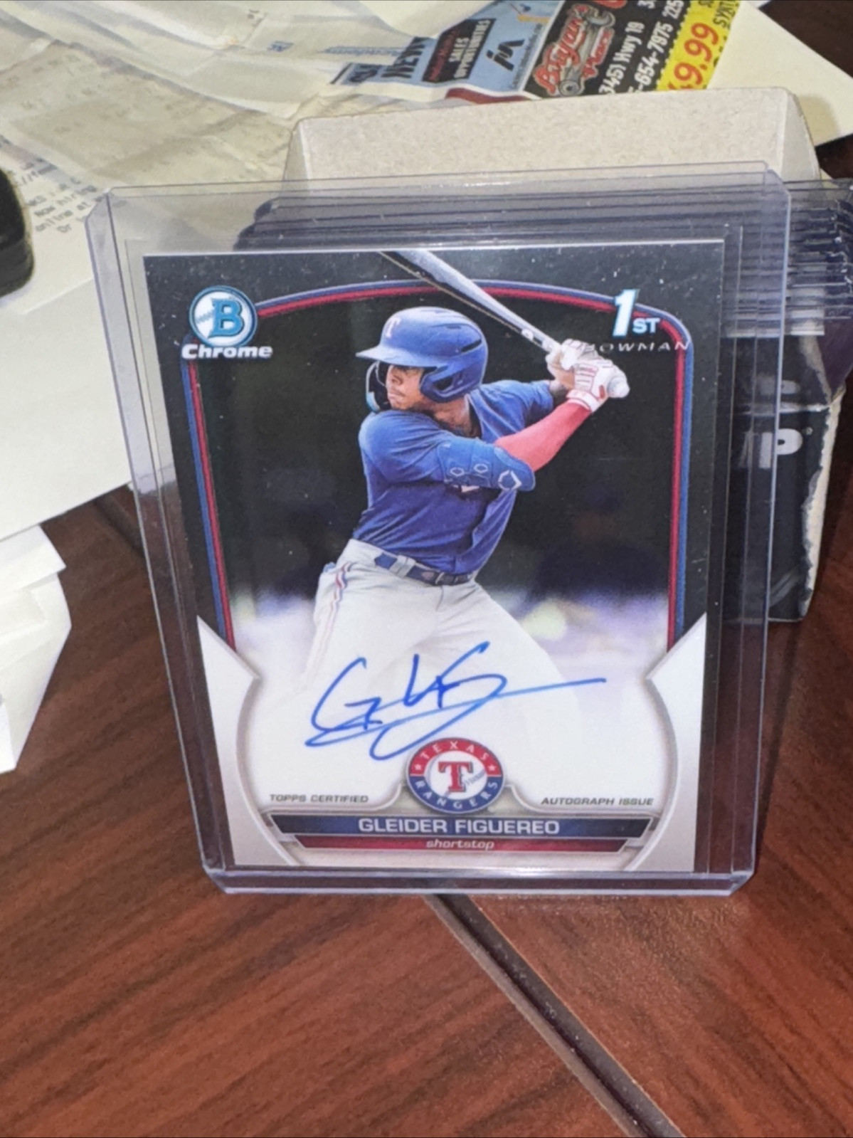 2023 Bowman - Chrome Prospect Autographs #CPA-GF Gleider Figuereo (AU, RC)