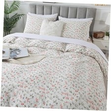 Duvet Dover King Size - 100 Cotton Comforter Cover King-104"x 90" Red Bean