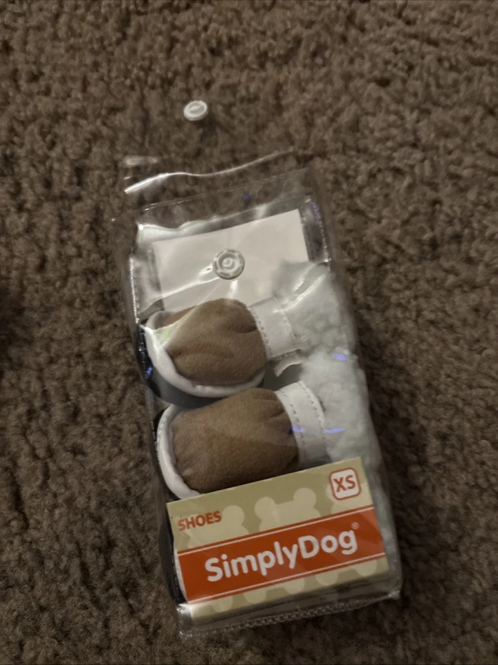 XS Simply Zapatos para Perro Marrón con Piel Marrón Negro Suelas Conjunto De 4 Nuevos Con Etiquetas Foto 2 de 2
