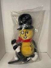 VTG 1991 MR. PEANUT Plush Stuffed Doll With Red Scarf Cane 26" With Stand @READ@