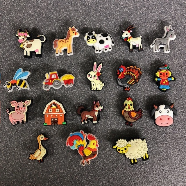 Shoe Charm for Croc Clogs - Farm Yard Animals - Tractor - Horse - Pig