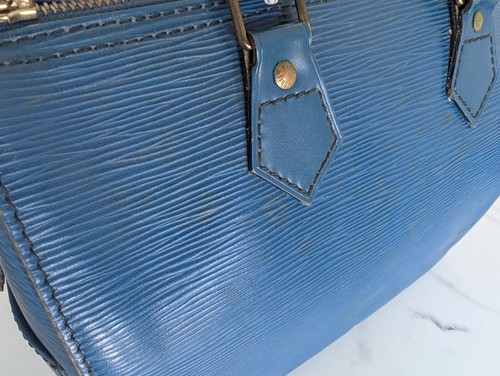 LOUIS VUITTON Epi Speedy 25 Hand Bag Toledo Blue M43015 LV Auth 250619 - Picture 10 of 24