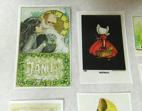 Vintagge Magazines clipping, greetings and wishes approx. 3 inch.CB1 - Imagen 7 de 8
