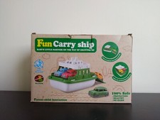 Fun Carry Ship Ferry Boat with 4 Car and 4 Wind Up Bath Swimming Toys OKGIUGN