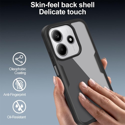 Für Xiaomi Redmi Note 14 5G Full Cover 360 Grad Acrylic Hybrid TPU Hülle Rot - 第 3/7 張圖片