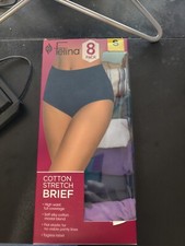 OPEN BOX Felina Women's High Waist Cotton Stretch Briefs 6 Pack Size S 40 9C206