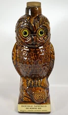 VTG Double Springs Kentucky Straight Bourbon Empty Owl Decanter 1968 Eric Olsen