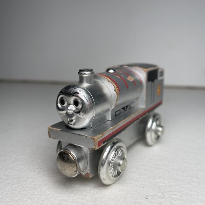 2003 Thomas & Friends Silver Percy Anniversary Wooden Railway Train Car