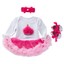 thumbnail 20 - 3PCS Toddler Baby Girls Birthday Party Dress Outfits Romper Tutu Dress Shoes Set