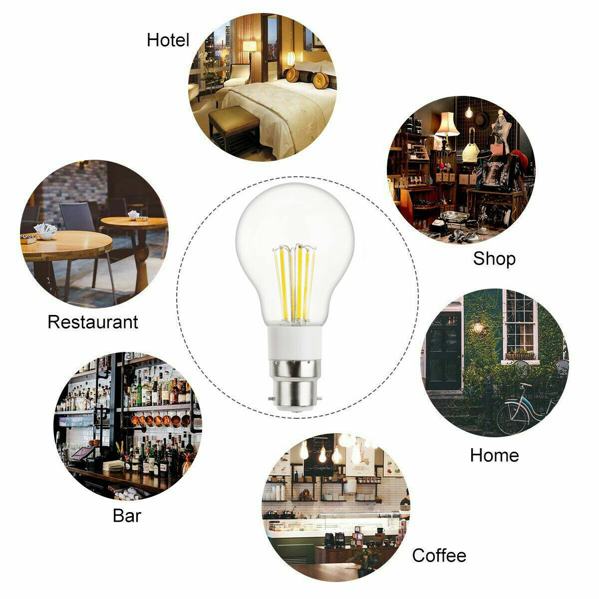 ST64 LED 2W 4W 6W 8W Dimmable Gold Filament Bulb E... - Vicedeal - Foto 9