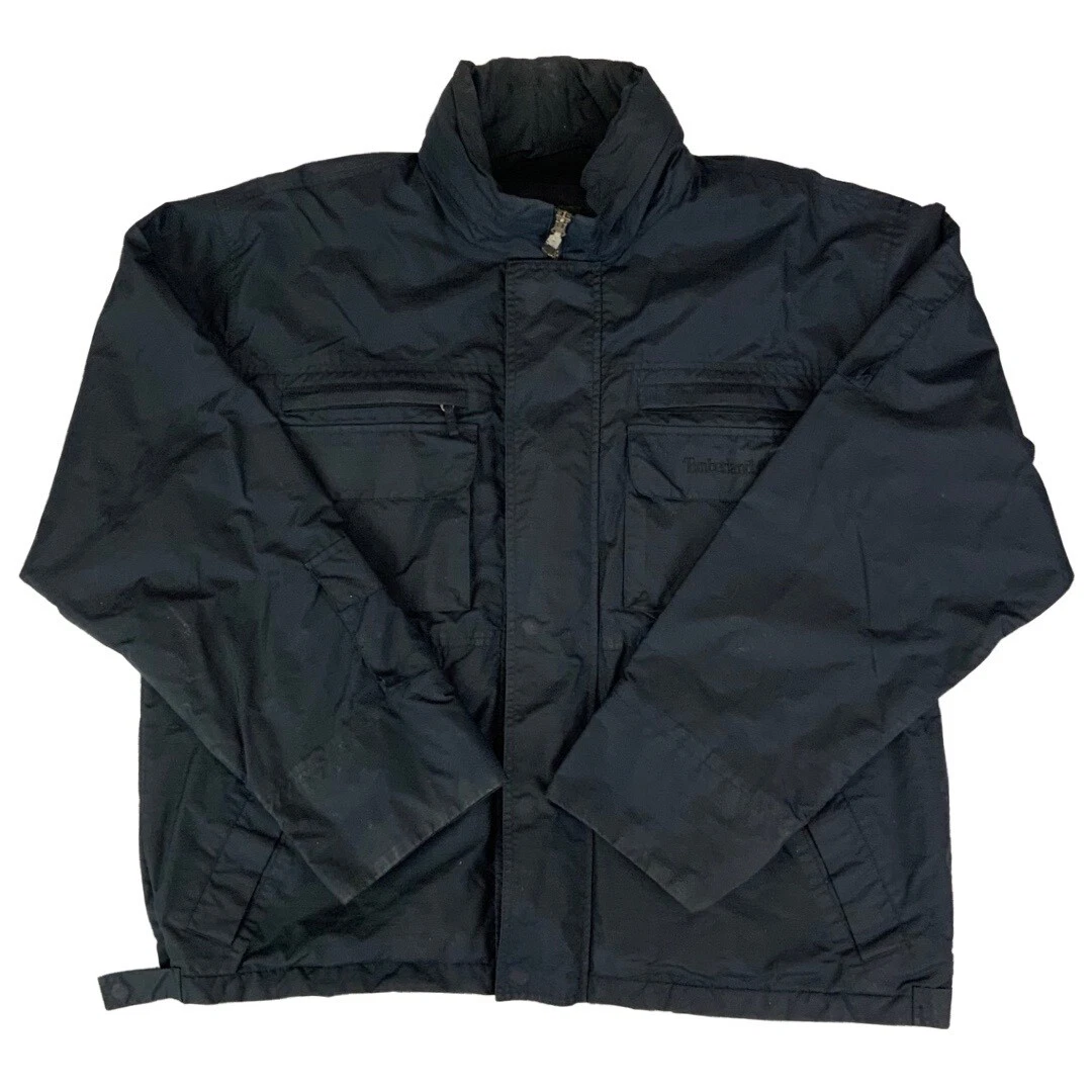 Fall 2000 Black Timberland Weather Gear Light Weight Casual Jacket XXL