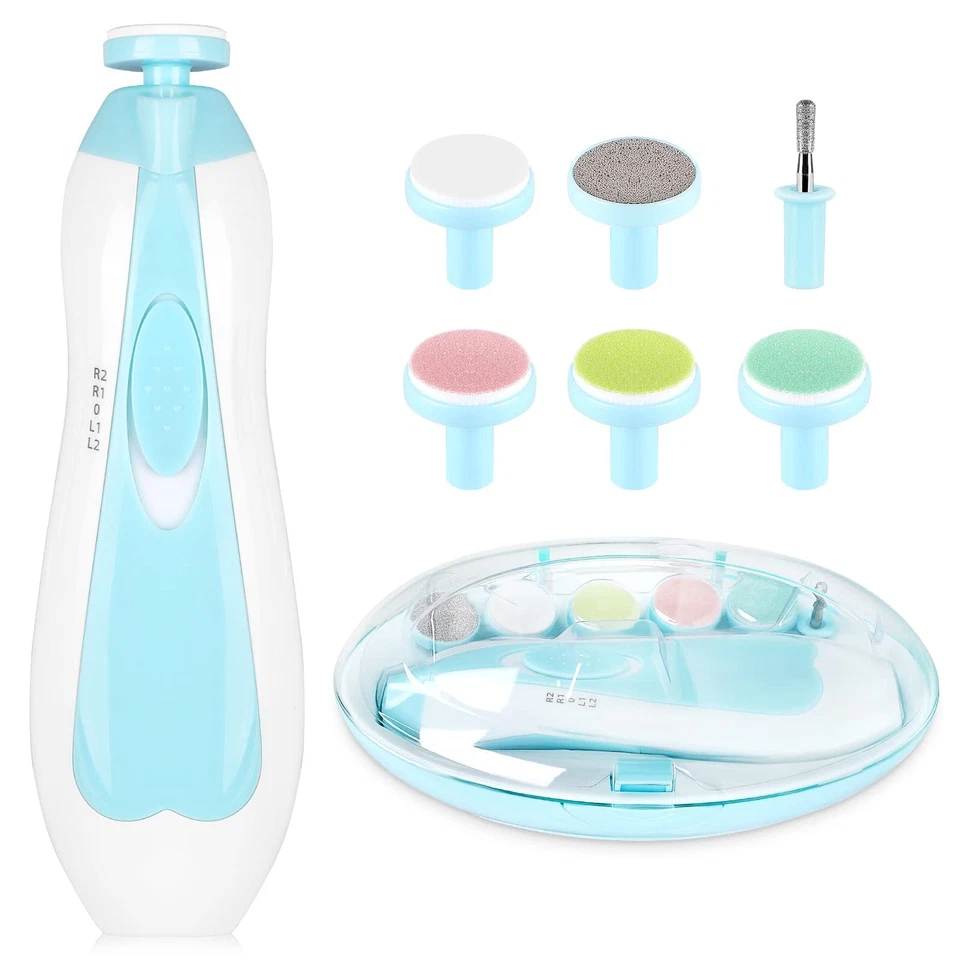 Product Image for Baby Electric Nail File, 8 in 1 Safe Baby Nail Trimmer, Baby Nail Clippers