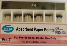 Absorbent Paper Points F4 Color Coded Dental Endo HTM