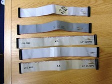 Lot of 5 - Various Misc. Single Device FDD Floppy Drive IDE Cable Ribbon 13"