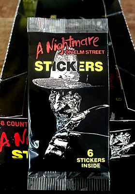 1984 COMIC IMAGES A NIGHTMARE ON ELMSTREET Hit Movie STICKER PACK 6 Stickers OVP