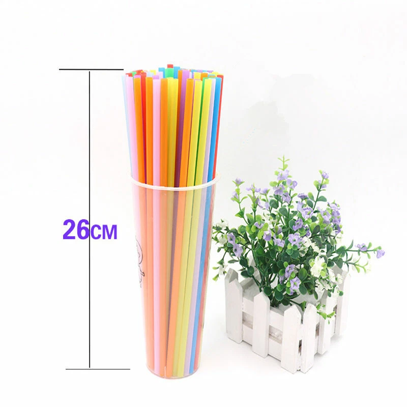 200 pajitas de plástico de colores desechables para cumpleaños boda celebración Foto 3 de 4