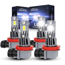 Super Bright Combo H9 H11 LED Headlight High Low Beam Bulbs 10000K White Kit