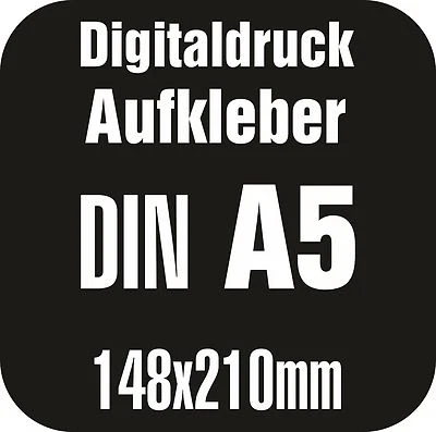 MOW-TRADING 24 Stück - DIN A5 Aufkleber Digitaldruck Werbeaufkleber Sticker