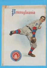 1910 LG Murad tobacco silk S21 UNIVERSITY of PENNSYLVANIA  Baseball Pitcher
