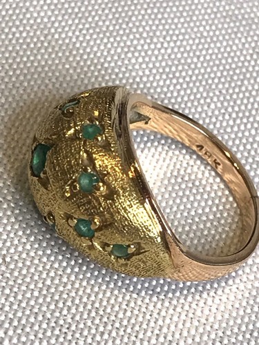 Vintage 18k Smaragd Kuppel Ring Größe 4,75 - 5,23gramm - Bild 7 von 7
