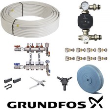 Underfloor Heating Kit Multi Room Kits Fast Warmup Floor Pipe 20 to 200m² water 