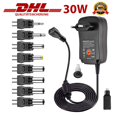 Universal Stecker Netzteil 2000mA 1,5A 3V 4,5V 5V 6V 7,5V 9V 12V 7,2W 9Adapter