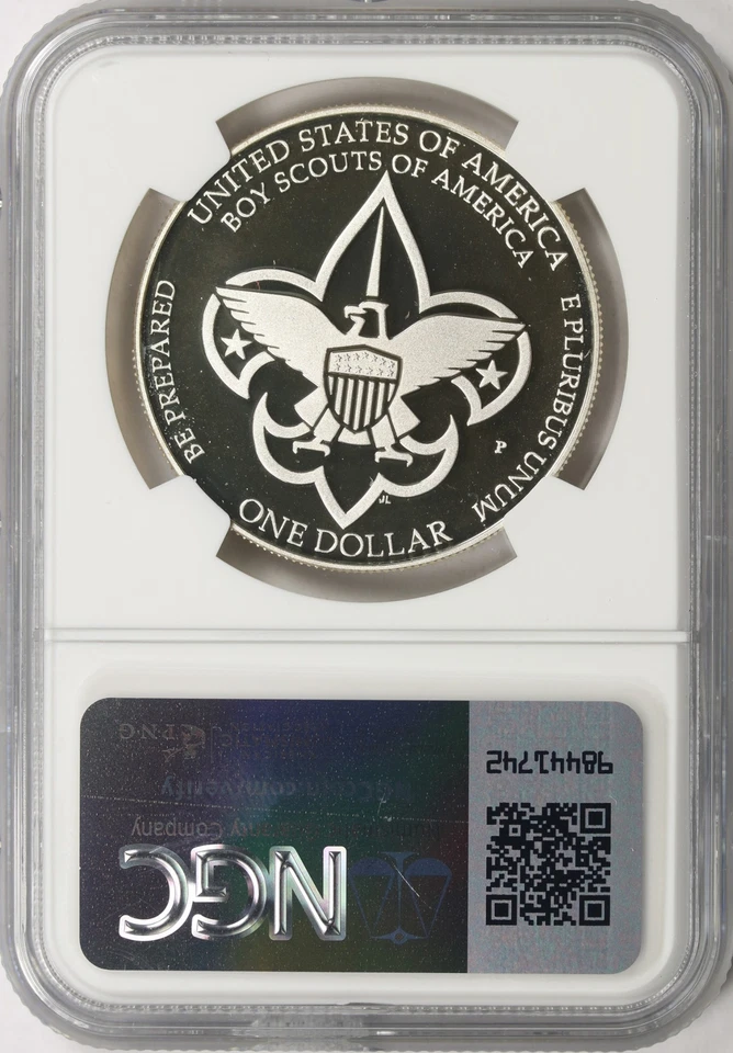 2010-P $1 Boy Scouts Centennial Silver Dollar Commemorative NGC PF69 Ultra Cameo - Image 2 of 2