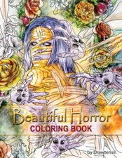 Horror Coloring Book WITCHES Vampires Dark Fantasy Mummy Demons P 