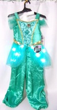 Disney Light-Up JASMINE Green Jumpsuit Hair Clip Dress-Up Costume Choose Size