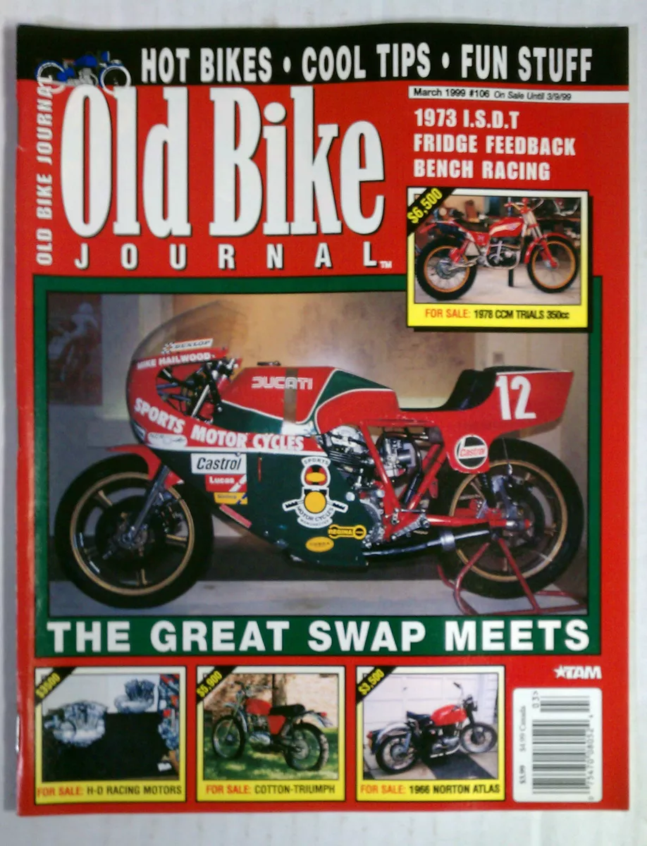 OLD BIKE JOURNAL BACK ISSUE HARLEY DIRT BIKE HONDA 1999 MARCH DUCATI eBay