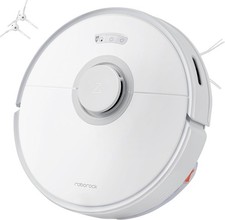 Roborock Q7 Max Robot Vacuum And Mop Cleaner With Side Brushes Bundle - White
