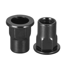 20Pack M8 Rivet Nuts Thread Half Hexagonal Carbon Steel Flat Head Threaded Nut