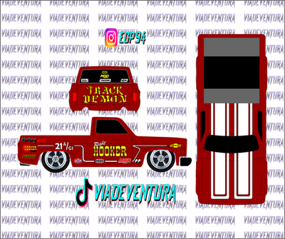 #ad Track Demon 1 64 83 Silverado WHITE TONER Universal Waterslide Decal for Hot $4.99