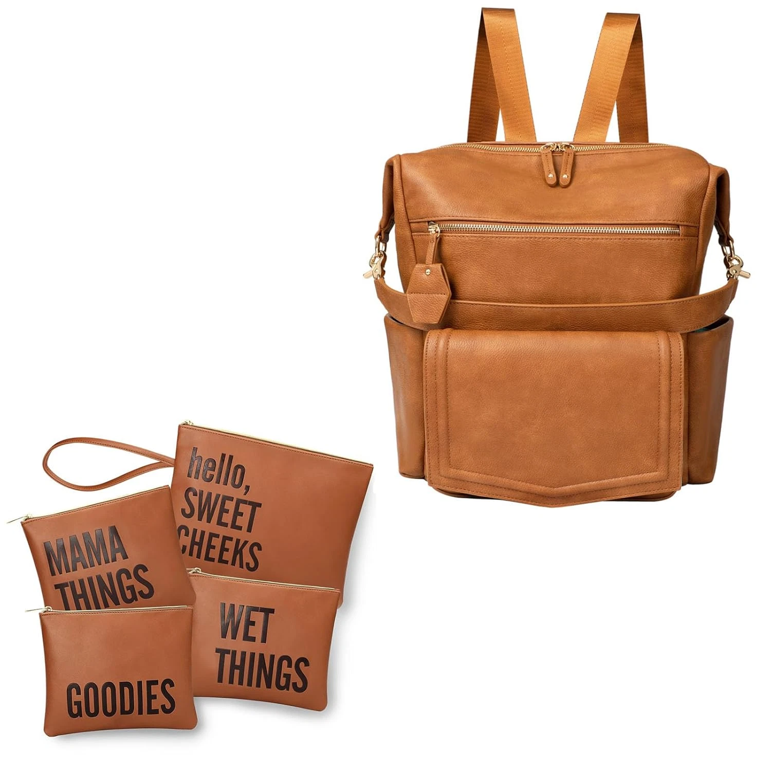 Stylish Boho Diaper Bag Backpack with 14 Pockets & Wipes Pouch