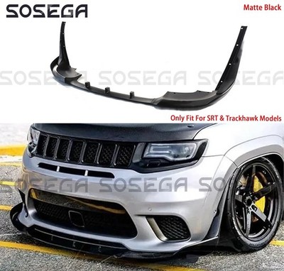 For Jeep Grand Cherokee SRT / Trackhawk 17-21 Matte Front Bumper Lip Winglet Kit
