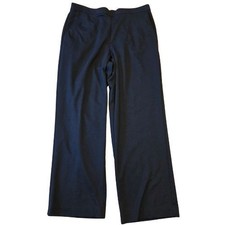 Alfred Dunner Classic Black Straight Leg Pockets Elastic Waist Pants Women's