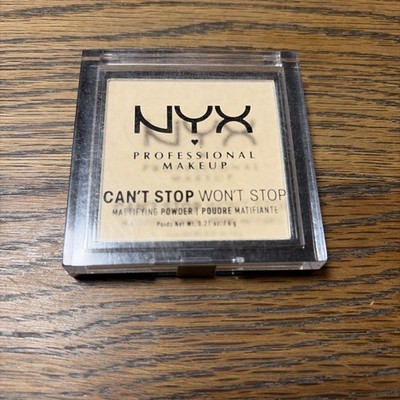 NYX Can't Stop Won't Stop Mattifying Pressed Powder #CSWSM01 FAIR.  Brand New
