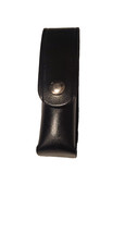 Black Leather Tear Gas holder. Made in the USA by Pando Leather. Free Shipping