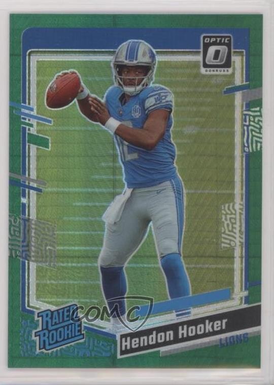 2023 Panini Donruss Optic Rated Rookie Green Hyper Prizm Hendon Hooker #234 1l7u