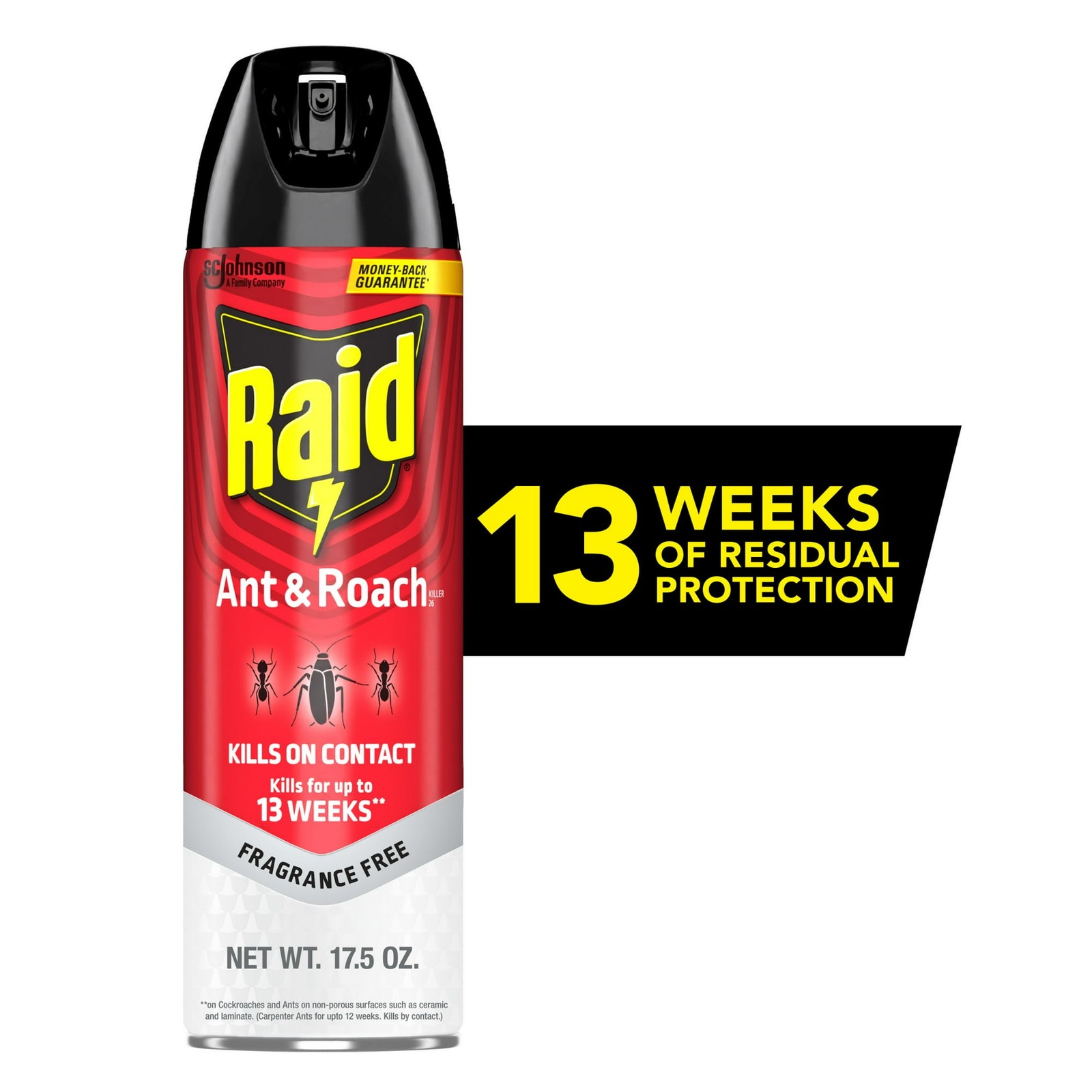 Raid® Ant & Roach Killer 26, Fragrance-Free Bug Spray, 17.5 fl. oz. 2 count