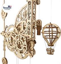 Aero Clock Wooden 3D Puzzles for Adults - Mechanical Wooden Model Kits for Adult