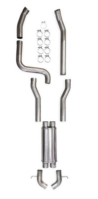 705014152RHKR Hooker BlackHeart LS Swap Cat-Back Exhaust System with Turn Downs
