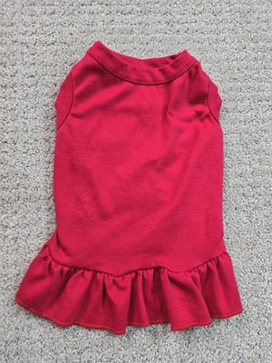 Pet Dog Red Cat Summer M Ruffle Skirt Princess Tutu Dress Puppy Clothes Apparel