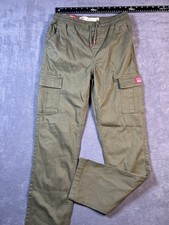 NWT Levi s Youth Cargo Pants Size 16 Olive Green Pull On Stretch Boys MSRP 48