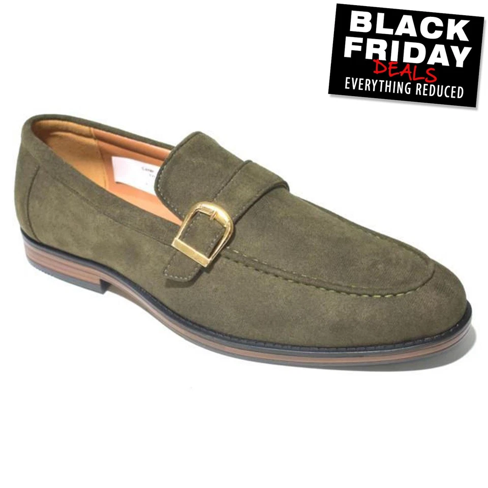 Malin Stone Mens Slip On Casual Dress Fashion Designer Shoes Green