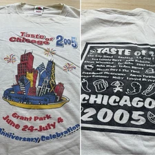 Vintage Taste Of Chicago T Shirt LL Cool J Santana Moby 2005 Y2K Skyline XL Tour