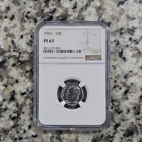 90% SILVER 1961 Roosevelt Dime Proof NGC PF67 Philadelphia Uncirculated 10C