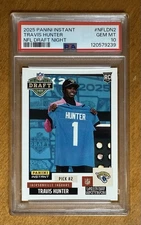 Travis Hunter 2025 Panini Instant NFL Draft Night RC PSA 10