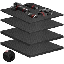 4Pcs Polyurethane Foam Inserts -2 Size 12 x 12 x 0.8 Inch & 12 x 12 x 0.4 Inc...